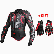 Load image into Gallery viewer, Moto Motorcycle Racing full Body Armor jackets Protective Gear motorcorss Jacket + full finger moto protective gear gloves