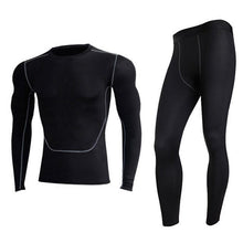 Load image into Gallery viewer, Men&#39;s Cotton Thermal Running Fitness Underwear Sets Motorcycle Skiing Winter Warm Base Layers Tight Long Johns Tops &amp; Pants Set