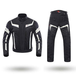 DUHAN Men Motorcycle Jacket Pants Summer Motocross Breathable Clothing Suits Motorbike Moto Jacket Pants Trousers Protection CE